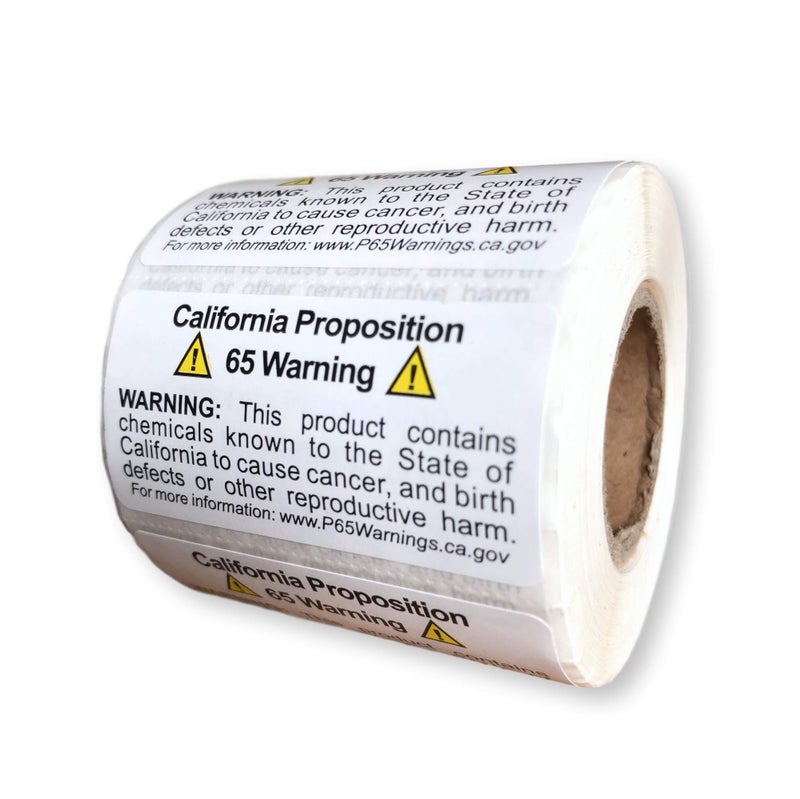 Merhoff & Larkin Prop 65 California Warning Labels 500 Count Roll | 1 by 2 Inch Size | Perforated Lines Between Labels for Easy Separating | Perfect for Products and Consumer Alerts | CA 2026 Edition Notice Stickers - Image 2